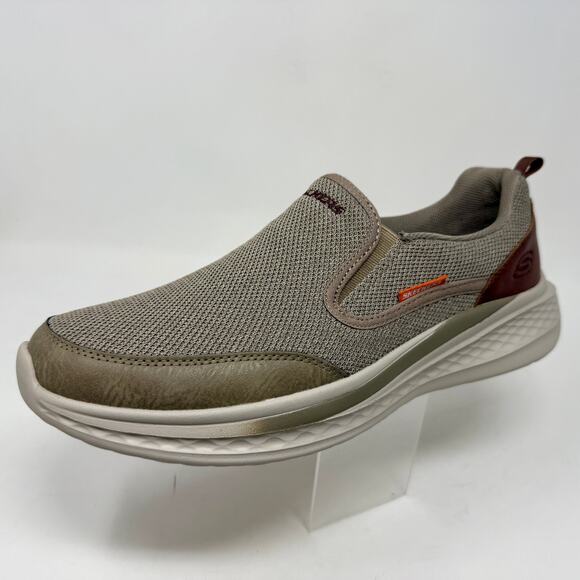 Skechers Brand New W. Box RF Slade Lucan Slip Ons Mens Sz 12 Khaki S-1528 Casual - Picture 2 of 16